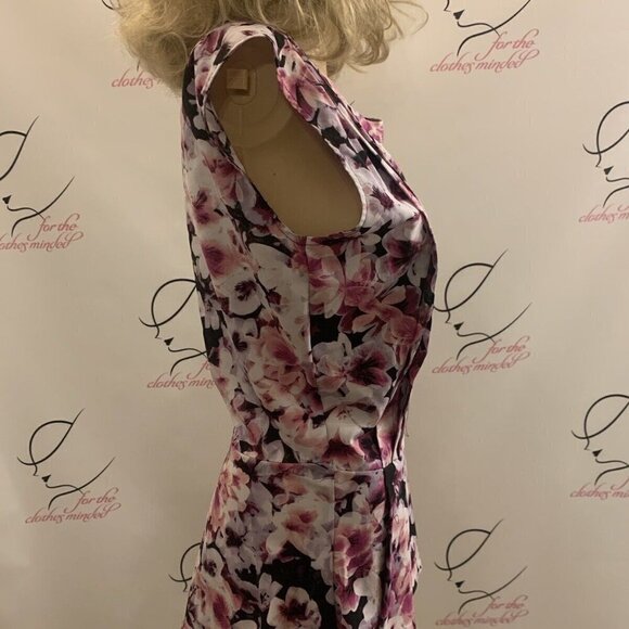 Attention. Size S-M. Bust 37. Floral Cap Sleeve Pleated Peplum Top. B51 - Picture 4 of 7